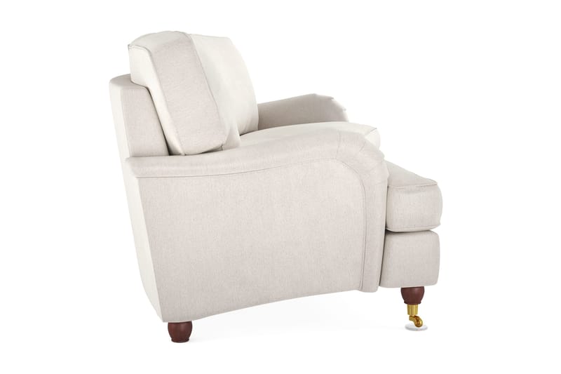 Howard Lyx 4-sits Svängd Sammetssoffa - Krämvit - Möbler - Vardagsrum - Soffor - Howardsoffor