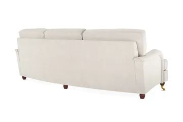 Howard Lyx 4-sits Svängd Sammetssoffa - Krämvit - Möbler - Vardagsrum - Soffor - Howardsoffor