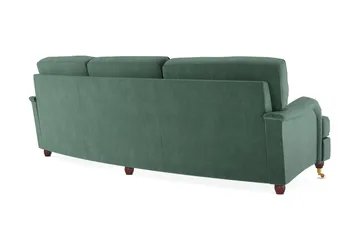 Howard Lyx 4-sits Svängd Sammetssoffa - Mörkgrön - Möbler - Vardagsrum - Soffor - Howardsoffor