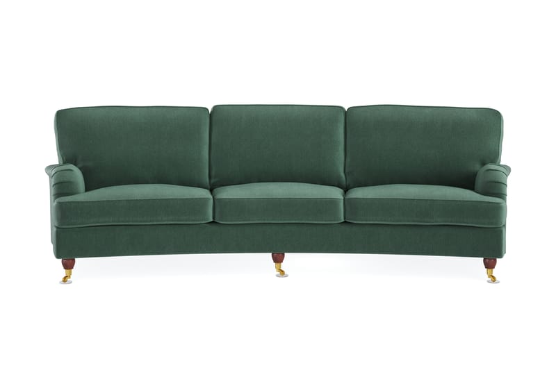 Howard Lyx 4-sits Svängd Sammetssoffa - Mörkgrön - Möbler - Vardagsrum - Soffor - Howardsoffor