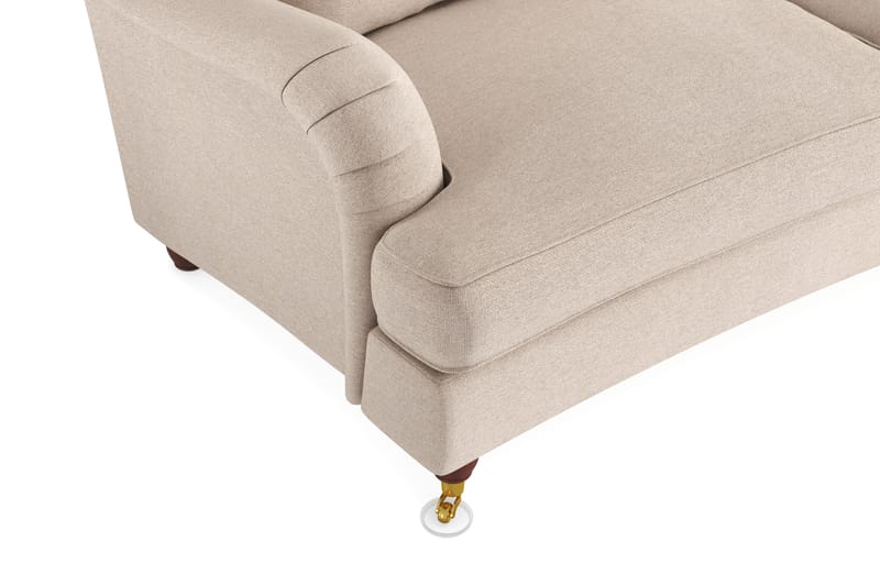 Howard Lyx 4-sits Svängd Tygsoffa - Beige - Möbler - Vardagsrum - Soffor - Howardsoffor