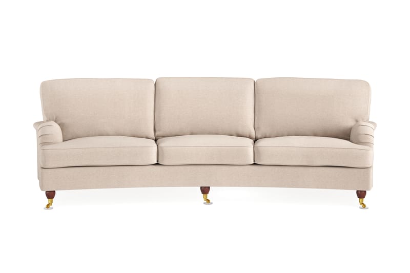 Howard Lyx 4-sits Svängd Tygsoffa - Beige - Möbler - Vardagsrum - Soffor - Howardsoffor