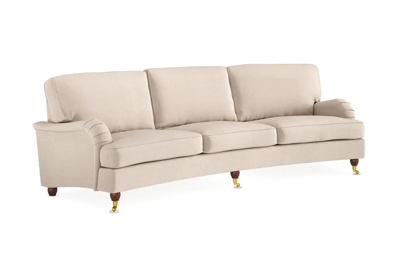 Howard Lyx 4-sits Svängd Tygsoffa - Beige - Möbler - Vardagsrum - Soffor - Howardsoffor