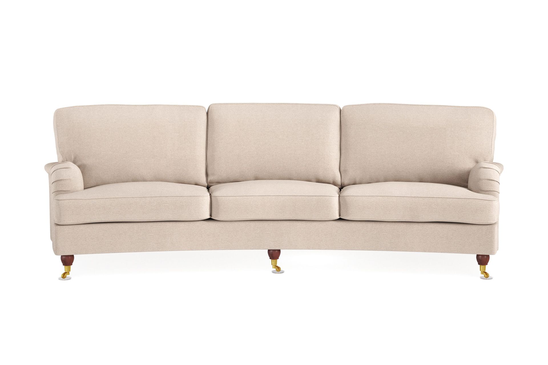 howard lyx 4-sits svängd tygsoffa - beige