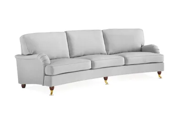 Howard Lyx 4-sits Svängd Tygsoffa - Ljusgrå - Möbler - Vardagsrum - Soffor - Howardsoffor