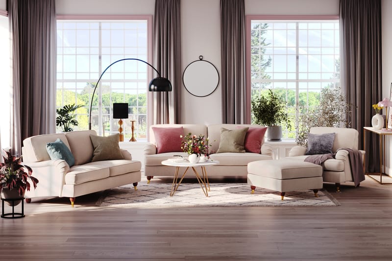Howard Lyx 4-sits Tygsoffa - Beige - Möbler - Vardagsrum - Soffor - Howardsoffor