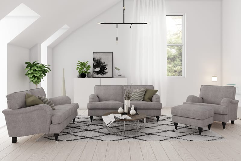 HOWARD Soffa 3-sits Grå/Brun -   - 3-sits soffor - Howardsoffor