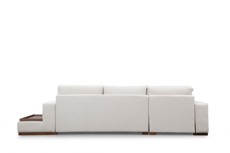 Huelva Vänstervänd L-formad Divansoffa med Schäslong 312 cm i Tyg - Gräddvit - Möbler - Vardagsrum - Soffor - Divansoffa & schäslong