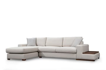 Huelva Vänstervänd L-formad Divansoffa med Schäslong 312 cm i Tyg - Gräddvit - Möbler - Vardagsrum - Soffor - Divansoffa & schäslong