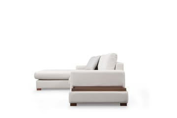 Huelva Vänstervänd L-formad Divansoffa med Schäslong 312 cm i Tyg - Gräddvit - Möbler - Vardagsrum - Soffor - Divansoffa & schäslong