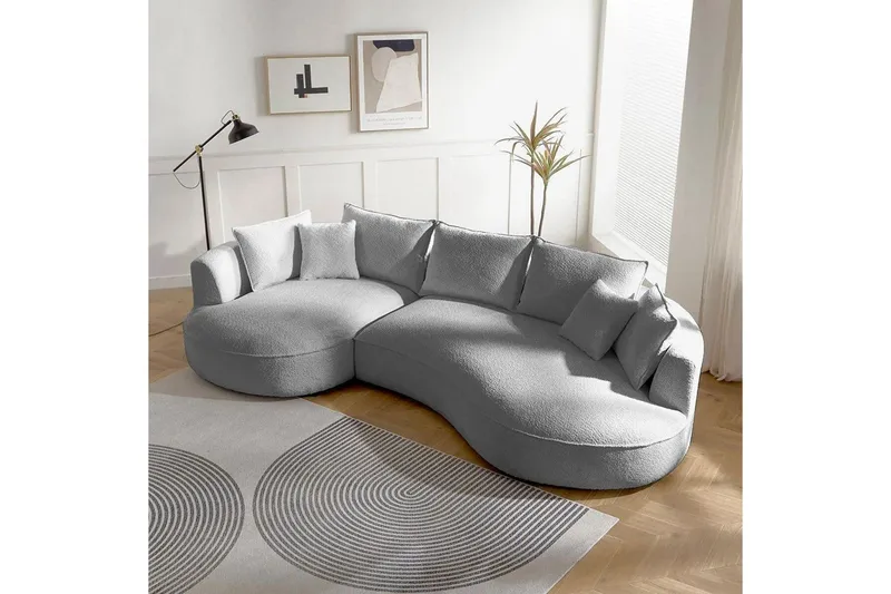 Hungirr Soffa med Divan 4-sits - Grå - Möbler - Vardagsrum - Soffor - 4-sits soffor