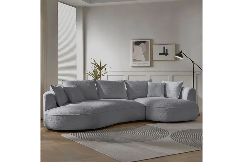 Hungirr Soffa med Divan 4-sits - Grå - Möbler - Vardagsrum - Soffor - 4-sits soffor