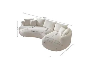 Hungirr Soffa med Divan 4-sits - Mörkgrå - Möbler - Vardagsrum - Soffor - 4-sits soffor