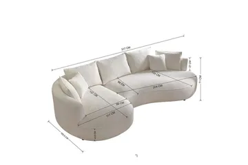 Hungirr Soffa med Divan 4-sits - Mörkgrå - Möbler - Vardagsrum - Soffor - 4-sits soffor