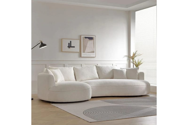 Hungirr Soffa med Divan 4-sits - Vit - Möbler - Vardagsrum - Soffor - Divansoffa & schäslong