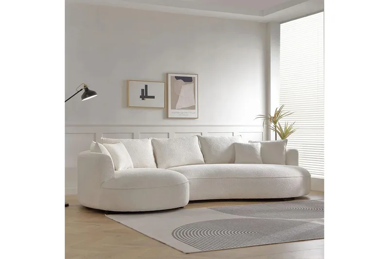 Hungirr Soffa med Divan 4-sits - Vit - Möbler - Vardagsrum - Soffor - Divansoffa & schäslong