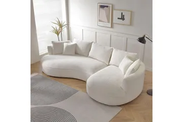 Hungirr Soffa med Divan 4-sits - Vit - Möbler - Vardagsrum - Soffor - 4-sits soffor