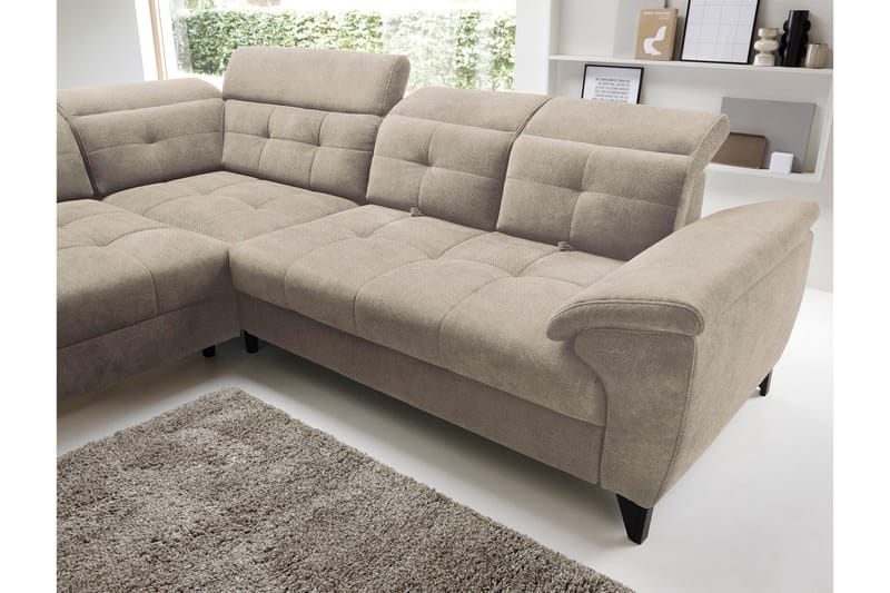 Inferne 5-sits Soffa med Schäslong - Beige - Möbler - Vardagsrum - Soffor - Divansoffa & schäslong