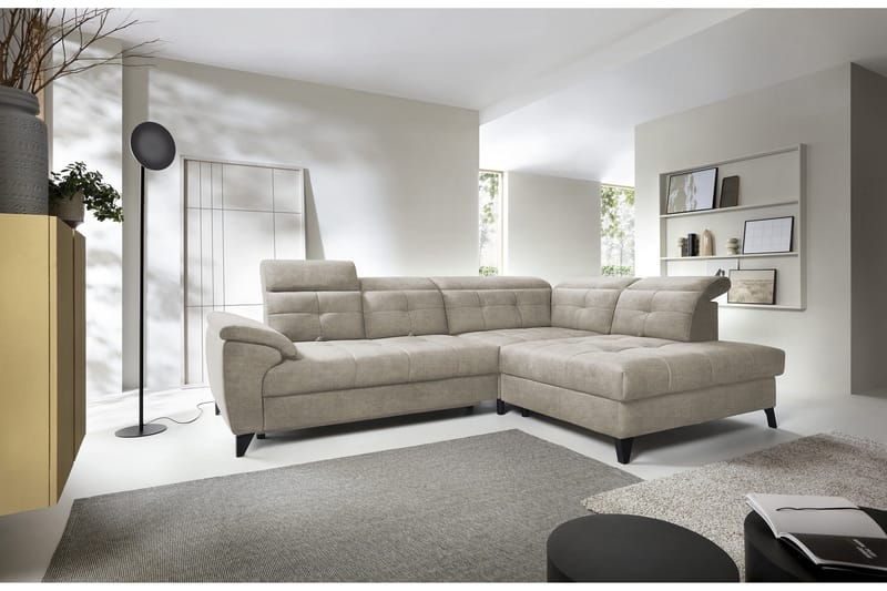 Inferne 5-sits Soffa med Schäslong - Beige - Möbler - Vardagsrum - Soffor - Divansoffa & schäslong