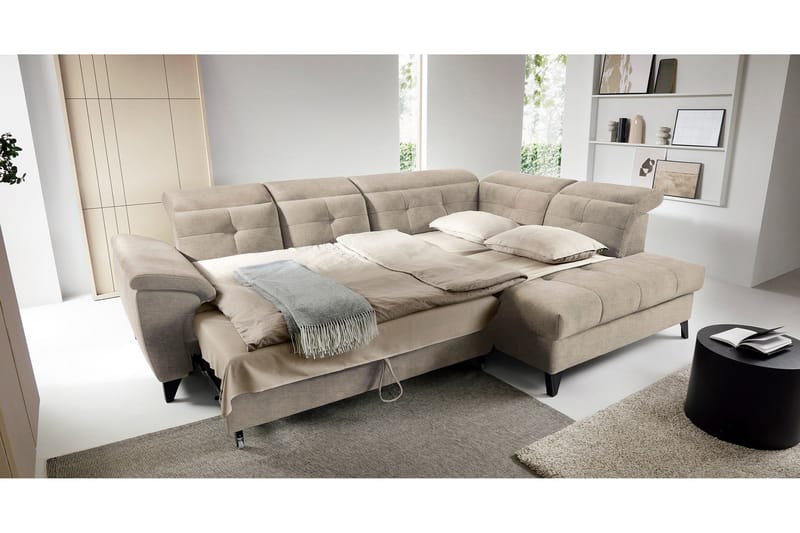 Inferne 5-sits Soffa med Schäslong - Beige - Möbler - Vardagsrum - Soffor - Divansoffa & schäslong