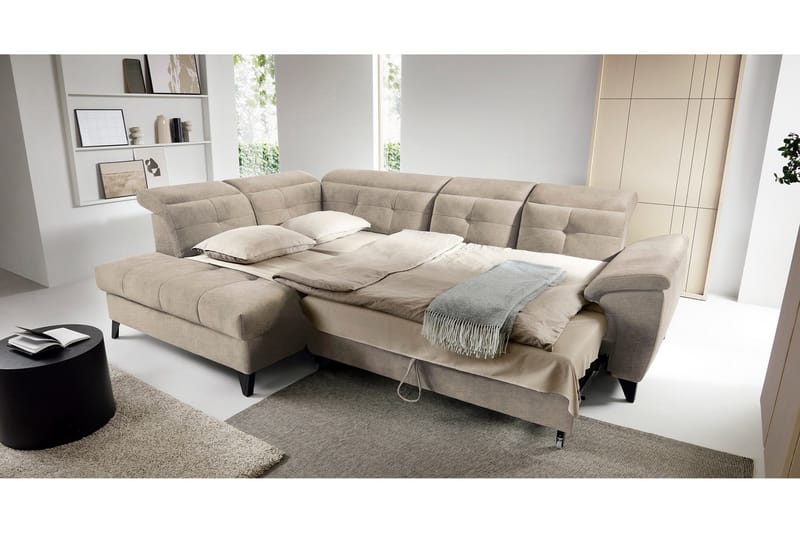 Inferne 5-sits Soffa med Schäslong - Beige - Möbler - Vardagsrum - Soffor - Divansoffa & schäslong