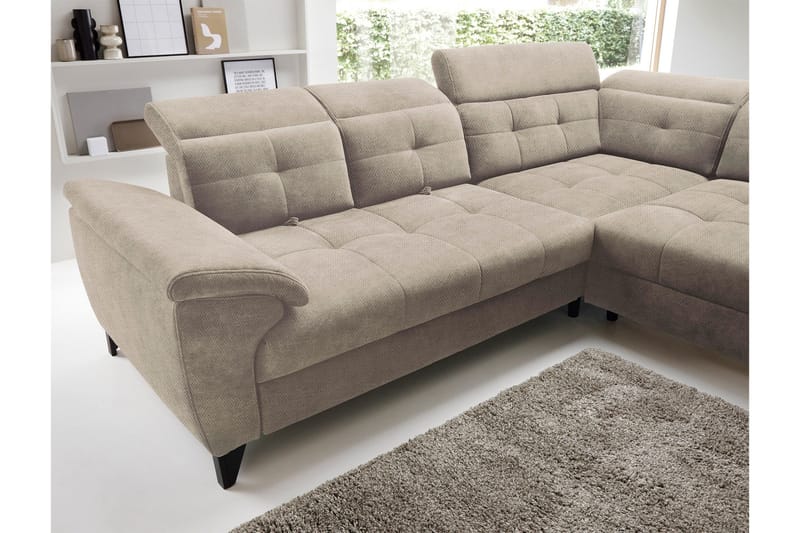 Inferne 5-sits Soffa med Schäslong - Beige - Möbler - Vardagsrum - Soffor - Divansoffa & schäslong
