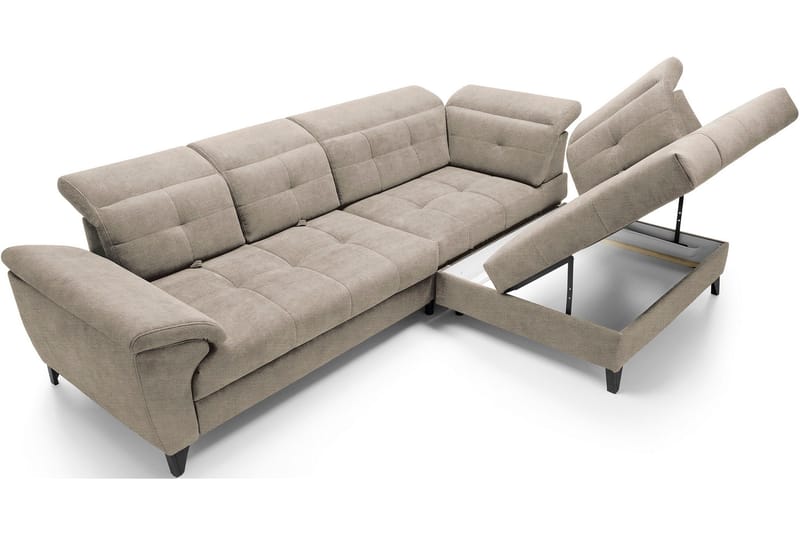 Inferne 5-sits Soffa med Schäslong - Beige - Möbler - Vardagsrum - Soffor - Divansoffa & schäslong