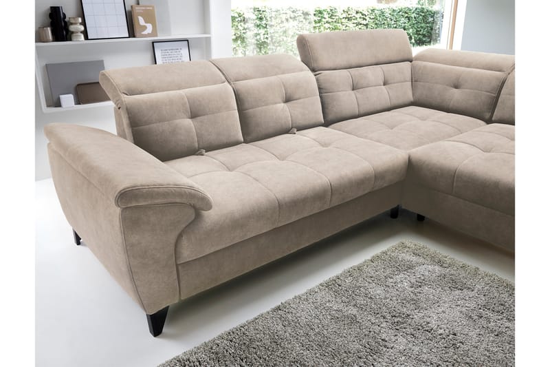 Inferne 5-sits Soffa med Schäslong - Beige - Möbler - Vardagsrum - Soffor - Divansoffa & schäslong