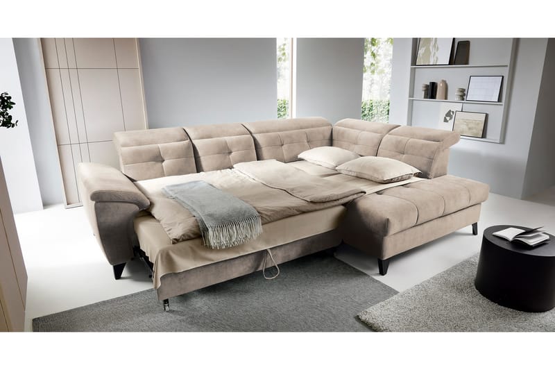 Inferne 5-sits Soffa med Schäslong Beige - Möbler - Vardagsrum - Soffor - Divansoffa & schäslong