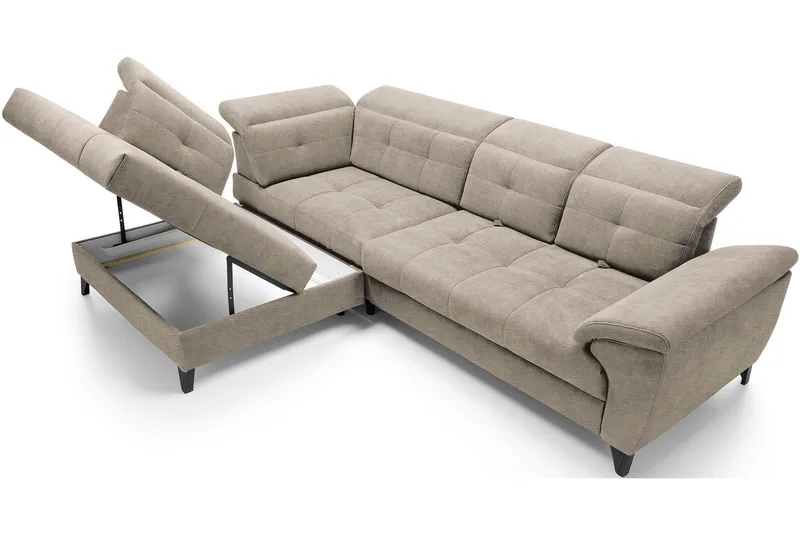 Inferne 5-sits Soffa med Schäslong - Beige - Möbler - Vardagsrum - Soffor - Divansoffa & schäslong