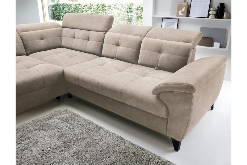 Inferne 5-sits Soffa med Schäslong - Beige - Möbler - Vardagsrum - Soffor - Divansoffa & schäslong