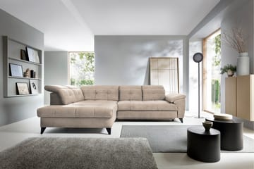 Inferne 5-sits Soffa med Schäslong - Beige - Möbler - Vardagsrum - Soffor - Divansoffa & schäslong
