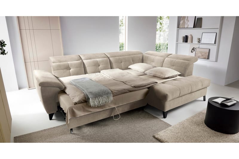 Inferne 5-sits Soffa med Schäslong - Beige - Möbler - Vardagsrum - Soffor - Divansoffa & schäslong
