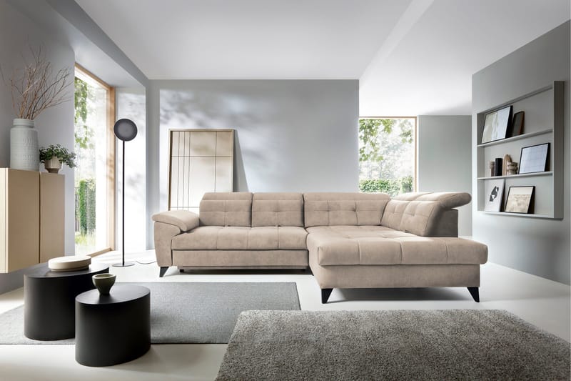 Inferne 5-sits Soffa med Schäslong - Beige - Möbler - Vardagsrum - Soffor - Divansoffa & schäslong