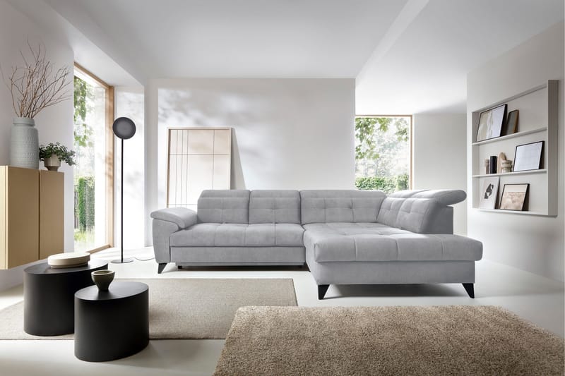 Inferne 5-sits Soffa med Schäslong - Grå - Möbler - Vardagsrum - Soffor - Divansoffa & schäslong