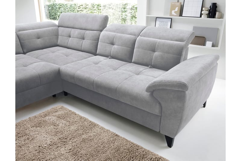 Inferne 5-sits Soffa med Schäslong - Grå - Möbler - Vardagsrum - Soffor - Divansoffa & schäslong