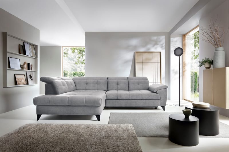 Inferne 5-sits Soffa med Schäslong - Grå - Möbler - Vardagsrum - Soffor - Divansoffa & schäslong