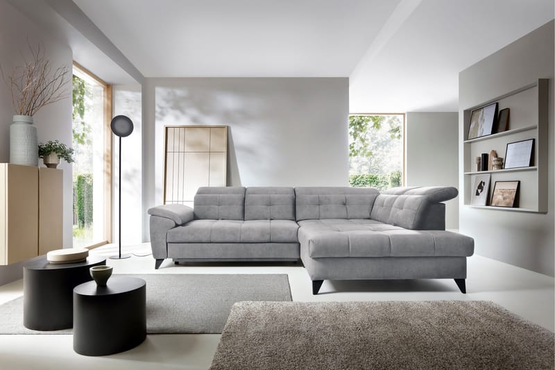 Inferne 5-sits Soffa med Schäslong - Grå - Möbler - Vardagsrum - Soffor - Divansoffa & schäslong