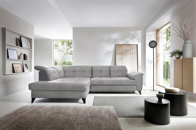 Inferne 5-sits Soffa med Schäslong - Grå - Möbler - Vardagsrum - Soffor - Divansoffa & schäslong