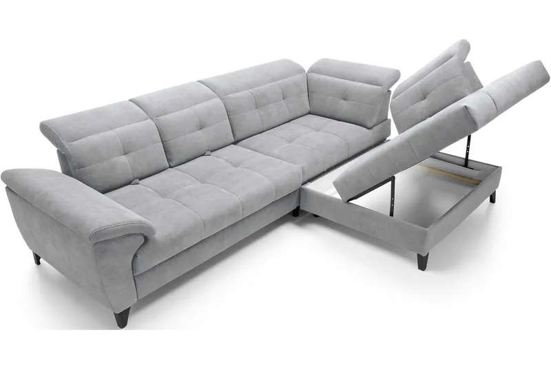 Inferne 5-sits Soffa med Schäslong - Grå - Möbler - Vardagsrum - Soffor - Divansoffa & schäslong