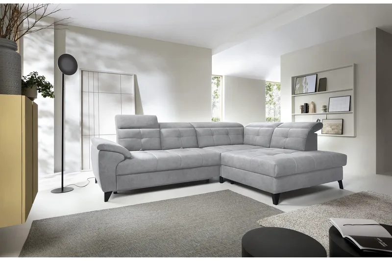Inferne 5-sits Soffa med Schäslong - Grå - Möbler - Vardagsrum - Soffor - Divansoffa & schäslong