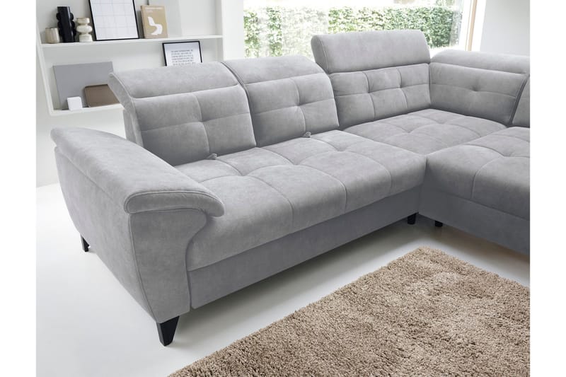 Inferne 5-sits Soffa med Schäslong - Grå - Möbler - Vardagsrum - Soffor - Divansoffa & schäslong