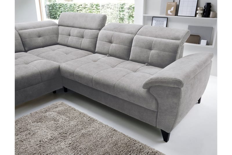 Inferne 5-sits Soffa med Schäslong - Grå - Möbler - Vardagsrum - Soffor - Divansoffa & schäslong