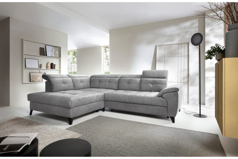 Inferne 5-sits Soffa med Schäslong - Grå - Möbler - Vardagsrum - Soffor - Divansoffa & schäslong