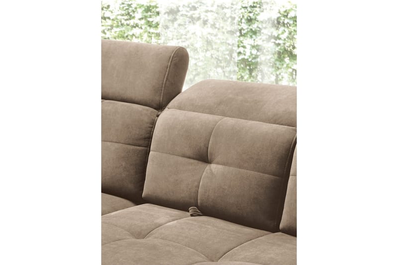 Inferne 5-sits Soffa med Schäslong - Mörkbeige - Möbler - Vardagsrum - Soffor - Divansoffa & schäslong