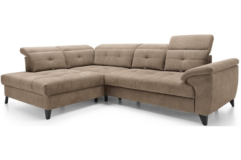 Inferne 5-sits Soffa med Schäslong - Mörkbeige - Möbler - Vardagsrum - Soffor - Divansoffa & schäslong