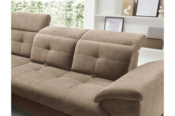 Inferne 5-sits Soffa med Schäslong - Mörkbeige - Möbler - Vardagsrum - Soffor - Divansoffa & schäslong