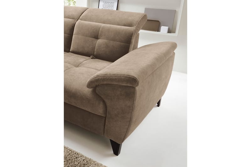 Inferne 5-sits Soffa med Schäslong - Mörkbeige - Möbler - Vardagsrum - Soffor - Divansoffa & schäslong