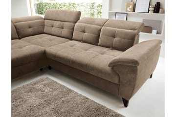 Inferne 5-sits Soffa med Schäslong - Mörkbeige - Möbler - Vardagsrum - Soffor - Divansoffa & schäslong