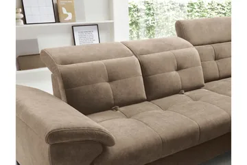 Inferne 5-sits Soffa med Schäslong - Mörkbeige - Möbler - Vardagsrum - Soffor - Divansoffa & schäslong
